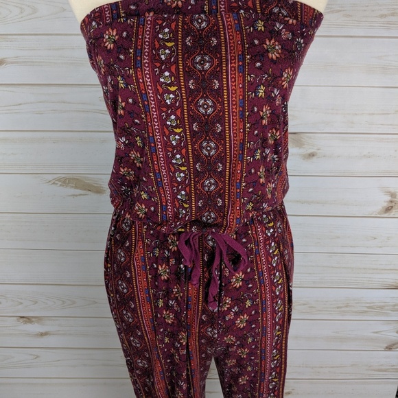 Ambiance Strapless Drawstring Jumpsuits - Picture 2 of 6